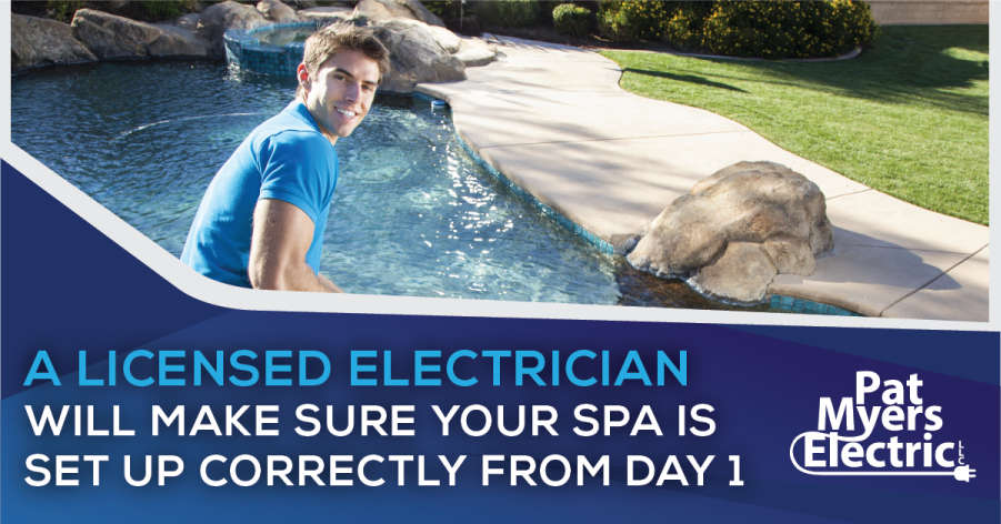 A licensed Electrician will make sure your spa is set up correctly from day 1